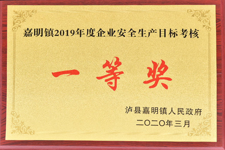 2019年度企業(yè)安全生產(chǎn)目標(biāo)考核一等獎